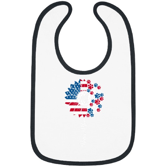 Dog Rottweiler Mom For Women Sunflower American Flag Rottie Dog Bibs