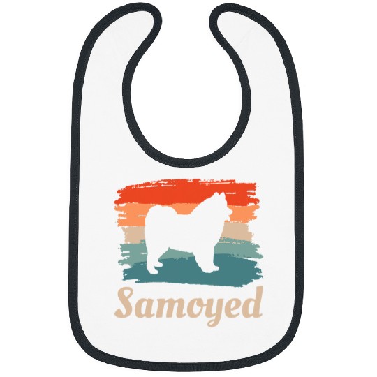 Dog Samoyed vintages Retro Samoyed Dog Lover Bibs