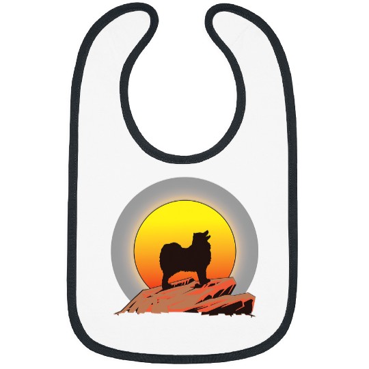 Dog Samoyed Bjelkier Dog Sunrise Bibs