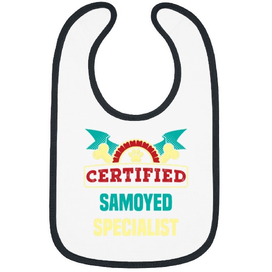 Dog Samoyed Certified Samoyed Specialist Dog Lover Bjelkier Pets Bibs
