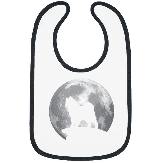Dog Samoyed And Moon vintages Halloween Costume Bibs
