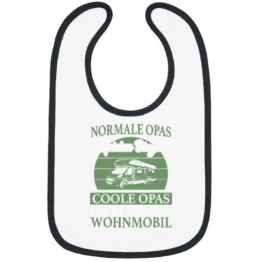 Camping Bus for Grandpas Bingo Cool Grandpa Driving Motorhome Bibs