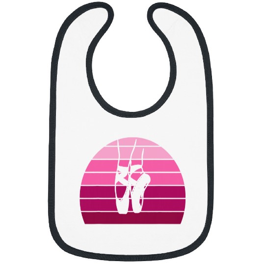 Ballet Slippers Pink Sunset Ballerina Love To Dance Ballet Bibs