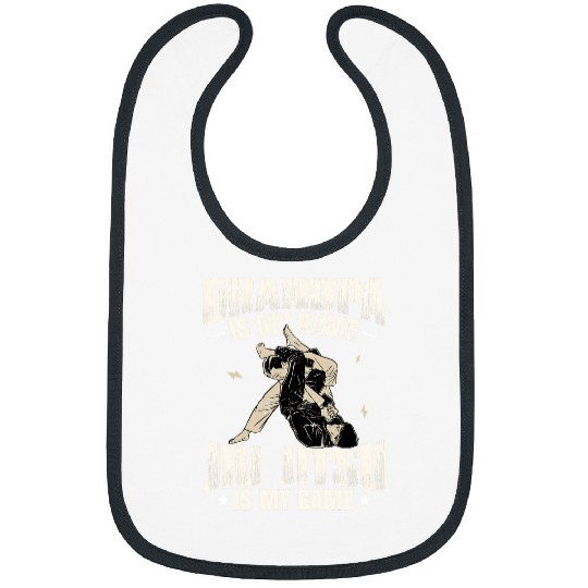 Funny Fighter Grandpa Jiu Jitsu BJJ Bibs