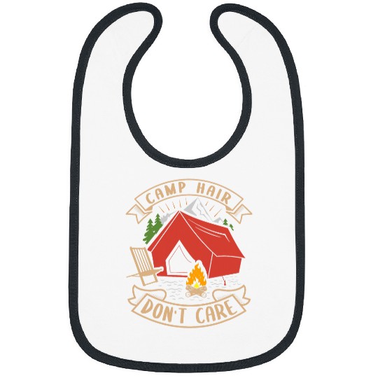 Camp Hair Dont Care Funny Camping Outdoor Camper summer 1 Bibs