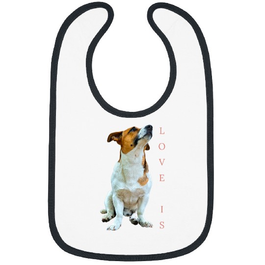 Dog Jack Russell Terrier Shirt Mom Dad Women Men Kids Love Dog 639 Bibs