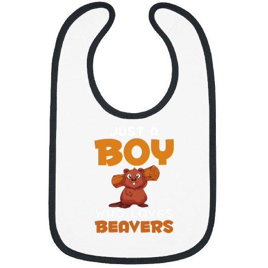 Rodent Animal Lover Just A Boy Who Loves Beavers Bibs