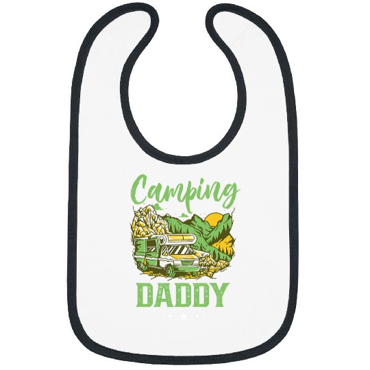 Camping Daddy Camp Campsite Camper Lover Dad Father Papa Bibs
