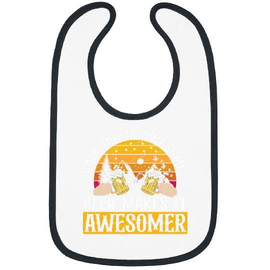 Camping And Beer Drinker Alcoholic Camp Brew Camper Bibs