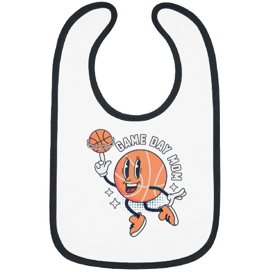 Basketball Game Day Mom Basketball Sports Player Mom Hoops Bibs