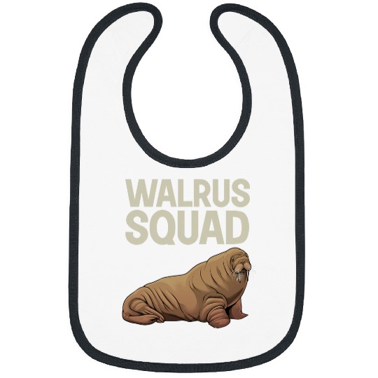 Cool Walrus Art For Men Women Kids Ocean Animal Walrus Lover Bibs