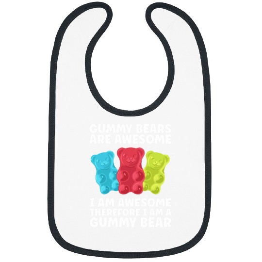 Funny Gummy Bear Art For Kids Girl Women Candy Lover Gummies Bibs