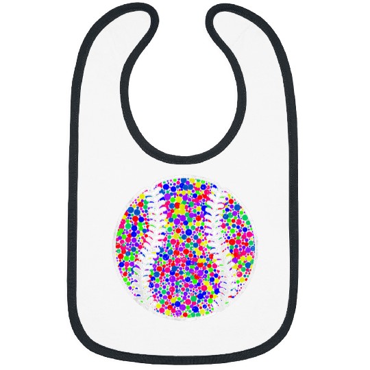 Funny Polka Dot Baseball Lover Player International Dot Day 1 Bibs