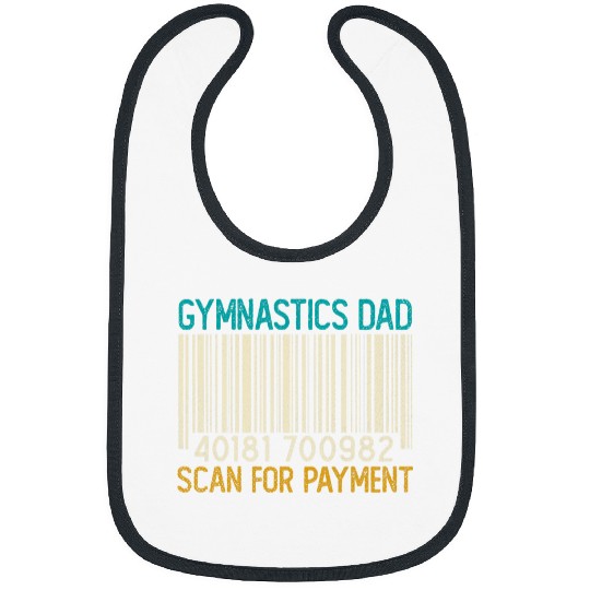 Funny Gymnastics Dad Scan For Payment Fathers Day Mens 1 Bibs