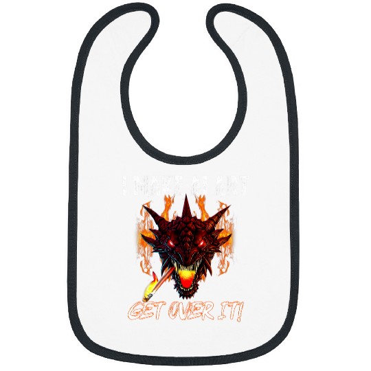 Funny I make ai art get over it Fires breathing dragon Bibs