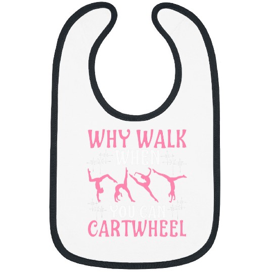 Funny Cartwheel Gymnastics Mom Gymnast Women Bibs