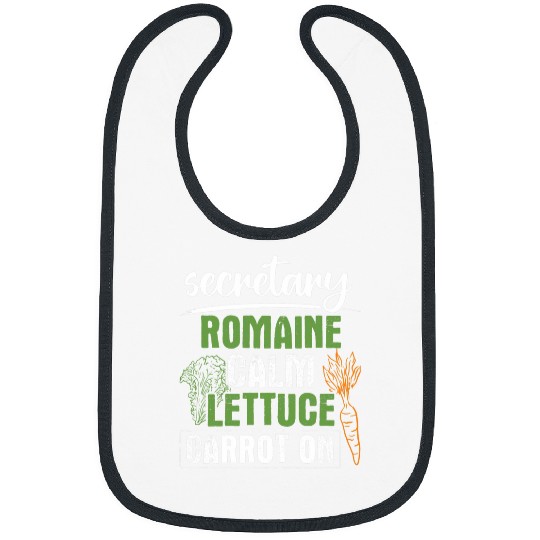 Secretary Romaine Calm Lettuce Carrot On School Secretary Bibs