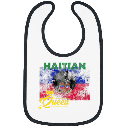 Caribbean Island 1804 Haiti National Flag Art Haitian Queen Bibs