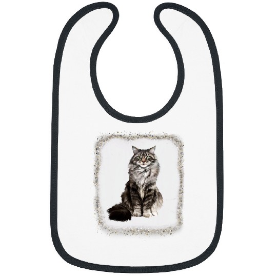 Cat Daddy Mommy Boy Girl Funny Leopard Bleached Bibs