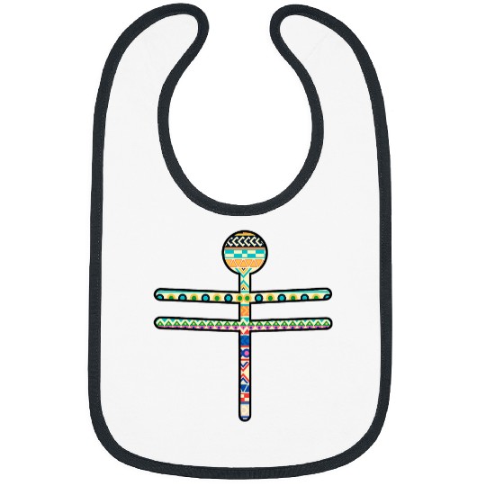 Mens Minimalist Indian Tribal Print Native American Dragonfly Bug Bibs