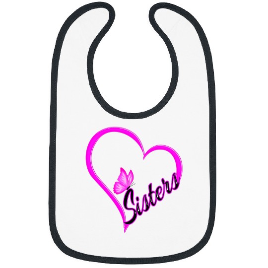 Sister bests Sisterhood Society Butterfly Matching Women Girl Bibs