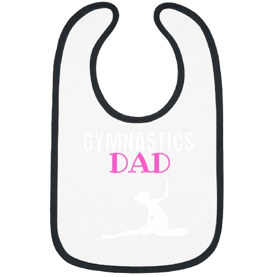Funny gymnastics dad love daughter cool for fathers Bibs