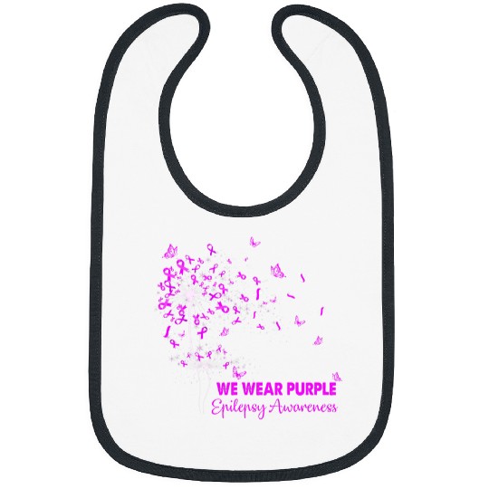 Epilepsy Awareness Faith Hope Love Dandelion Bibs