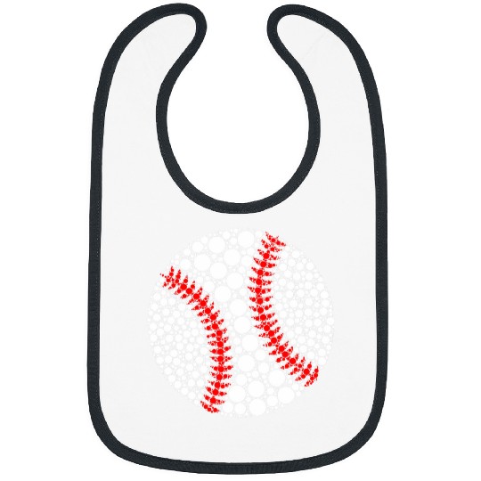 Funny Polka Dot Baseball Lover Player International Dot Day 2 Bibs