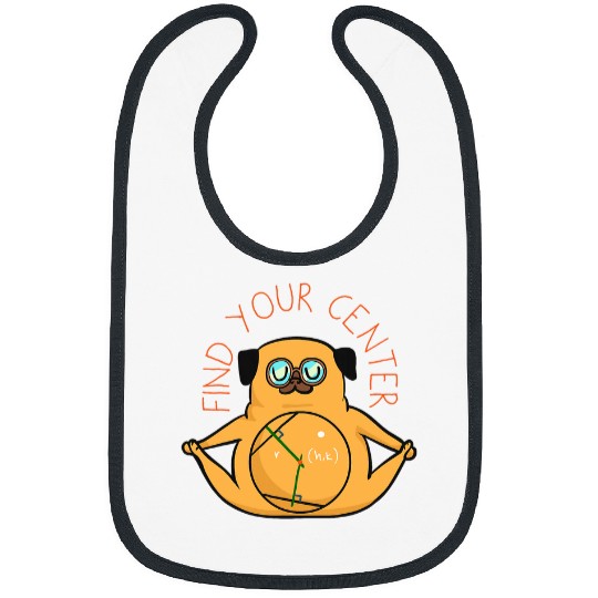 Find Your Center Pug Yoga Bibs