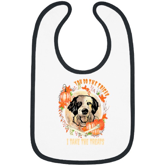 English Setter Dog Owner Halloween Pumpkin Humor Funny 571 Bibs
