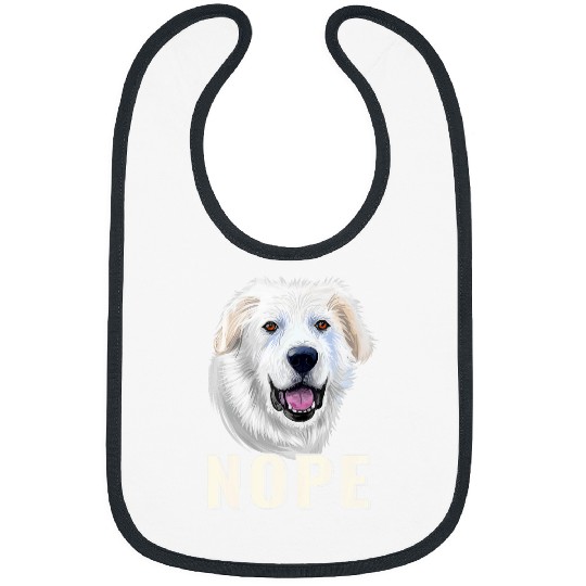 Nope Lazy Great Pyrenees Funny Dog Lover Pet Owner Bibs