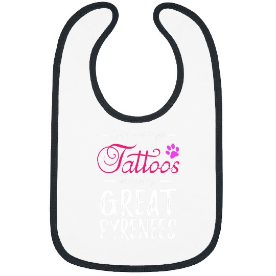 Great Pyrenees Dog Lover Tattoo Funny Dog Mom Gift Bibs