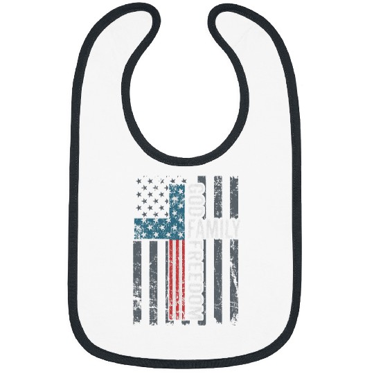 Christian Family Freedom Christian USA Flag Cross286 Christ Bibs