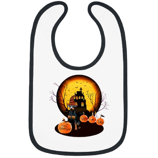 Funny Miniature Pinscher Halloween For Kids Mom Dad Love Dog Bibs