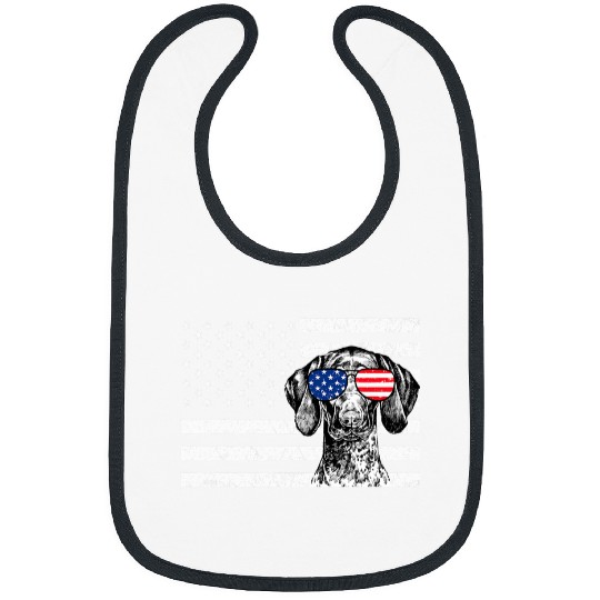 GSP Dog 4th of July US American Flag Patriotic Bibs