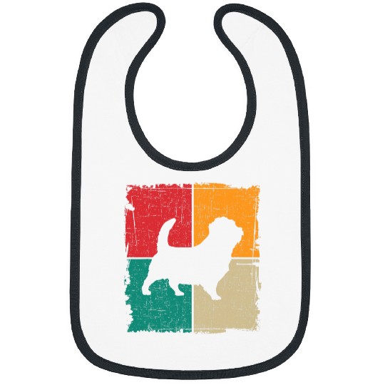 Norfolk Terrier Retro vintages 70s 80s Style 5 Bibs