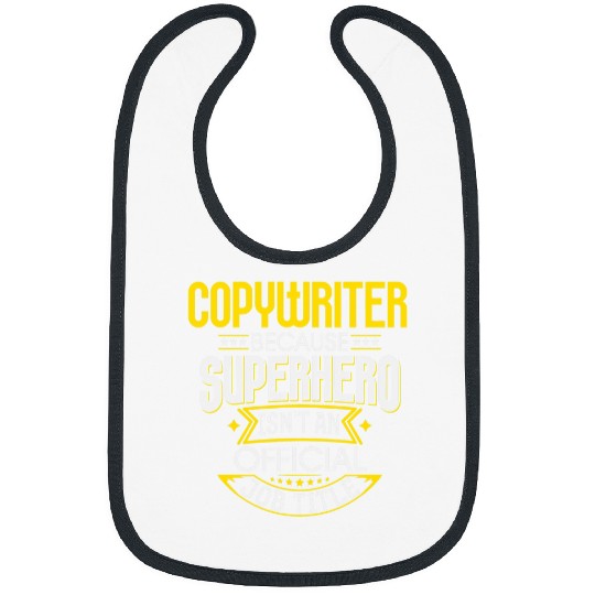 Copywriter Idea Funny Superhero Job writer Bibs