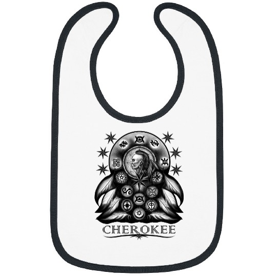 Cherokee Indian Native American Warrior Dream Catcher Bibs