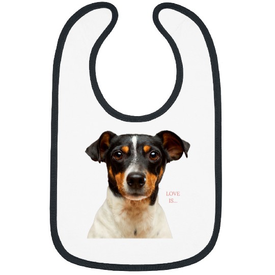 Dog Jack Russell Terrier Shirt Mom Dad Women Men Kids Love Dog 38 Bibs