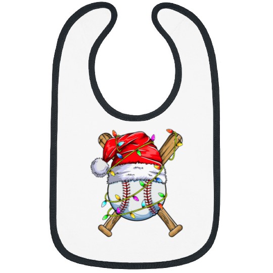 Christmas Baseball Team Santa Sports xmass For Men Boys Kids Bibs