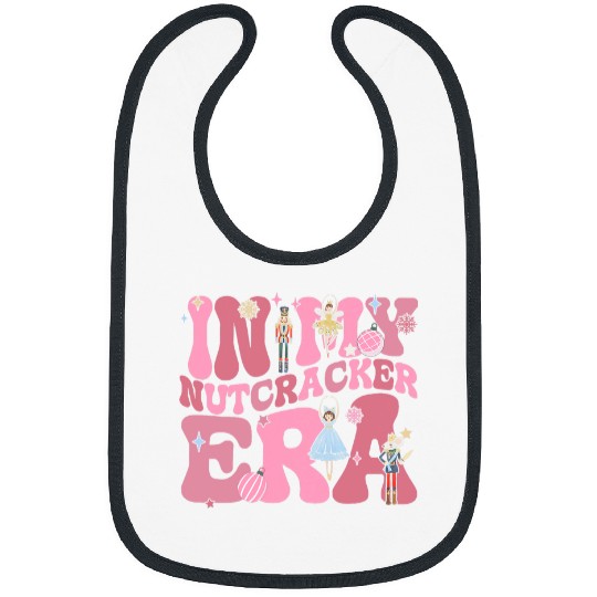 In My Nutcracker Era Pink Christmas Nutcracker Ballet Womens Bibs