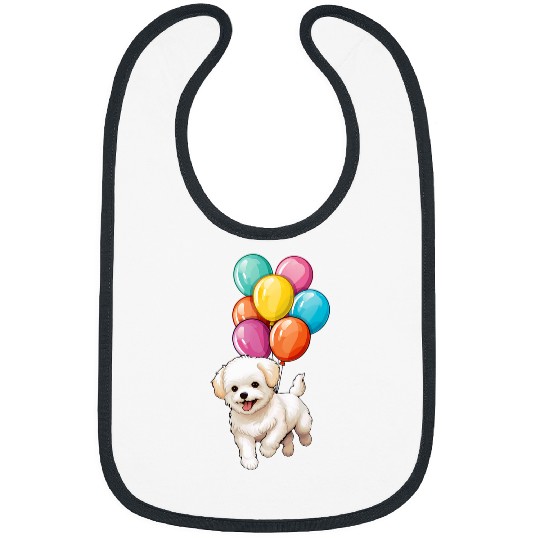 Flying Balloons Maltese Bibs
