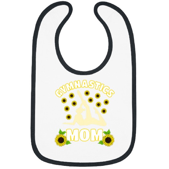 Funny Gymnastics Mom Sunflower Flower Gymnast Bibs