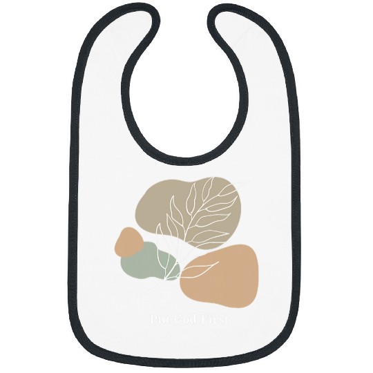 Christian Religious Put God First Abstract Aesthetic Art Bibs