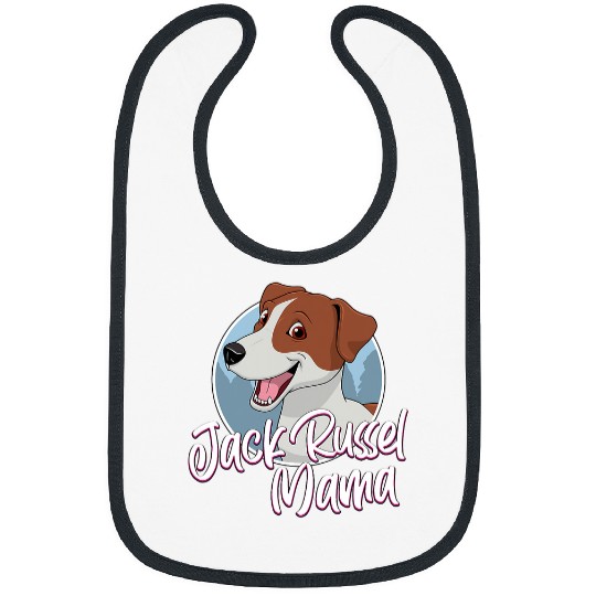 Dog Jack Russell Mama with Comic Drawing Women Bibs