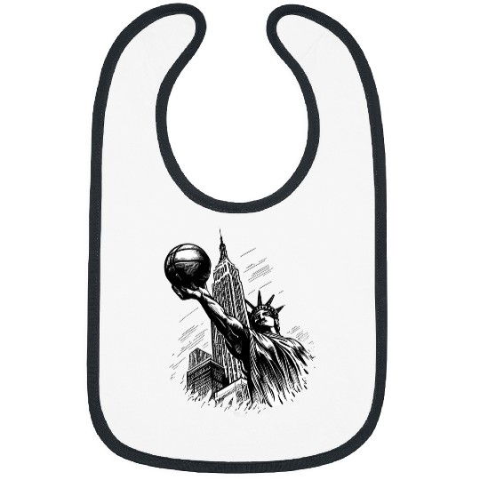 BASKETBALL HOOP CITY NYC BIG APPLE LIBERTY EMPIRE SERIES I Bibs