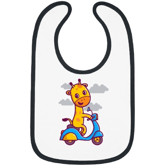 Funny Giraffe Art Lovely Cute Animal Men Women Boys Girls Bibs