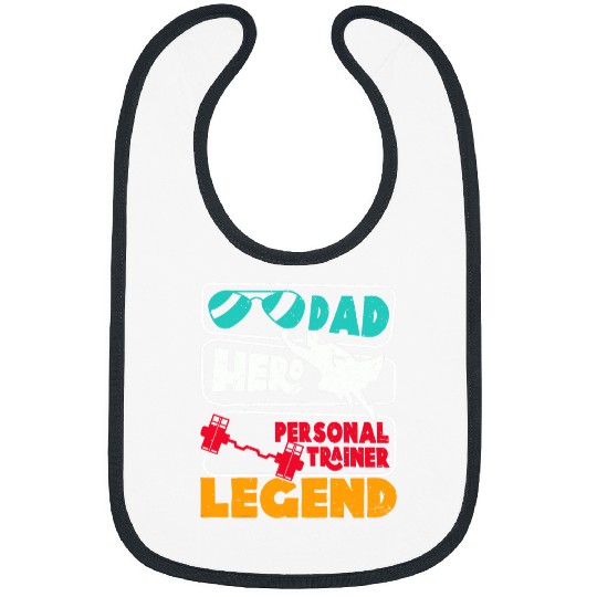 Dad Hero Personal Trainer Legend Fitness Coachs Gym Trainer Bibs