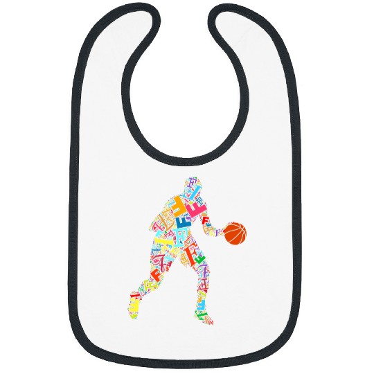 Basketball Player Name Initial Monogram Custom Letter F Bibs