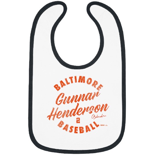 Gunnar Henderson Baltimore Baseball vintages Cursive MLBPA Bibs